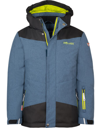Trollkids Winterjacke Ski-Jacke KIDS NOREFJELL - Mystic Blue/Glow Green