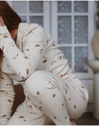 Vacvac Studio Damen-Leggings Carly aus Bio-Baumwolle - Croissant Mini