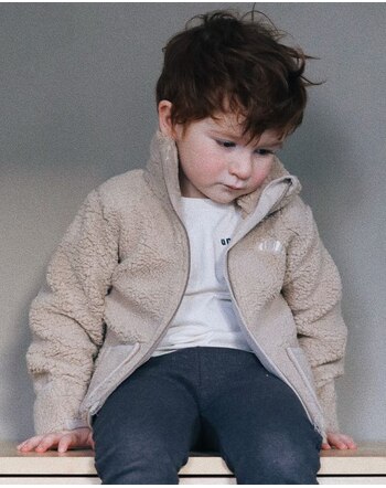 Vacvac Studio Kids-Teddyjacke 'Melun' mit Bio-Baumwoll-Futter - Iced Coffee