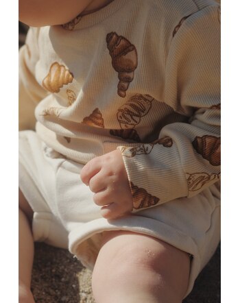 Vacvac Studio T-Shirt Langarm Ello aus Bio-Baumwolle - Crossaint Big