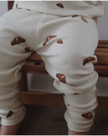 Vacvac Studio Leggings zum mitwachsen Carli aus Bio-Baumwolle - Croissant Mini