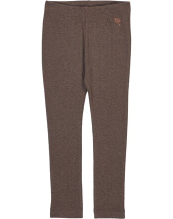 Vacvac Studio Ripp-Leggings Carlet aus Bio-Baumwolle - Dark Brown Melange