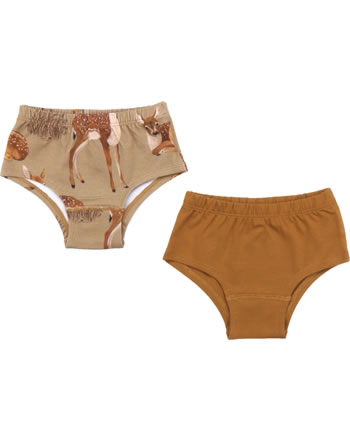 Walkiddy Briefs Boxer Panty 2 pieces LITTLE FAWNS brown