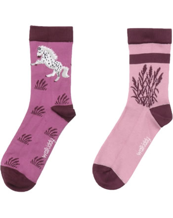 Walkiddy Socks with motif set of 2 HORSE schimmel horses