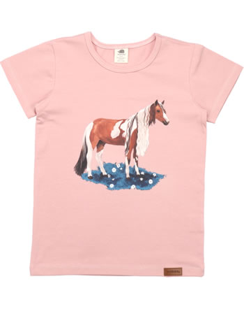 Walkiddy T-shirt manches courtes LITTLE & BIG HORSES rose