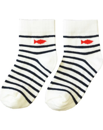 Weekend à la mer Baby Socks STRIPE SOCKS white/navy B122.A1