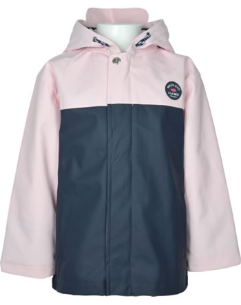 Weekend à la mer Lined rain jacket OURAGAN CIRE rose claire/navy