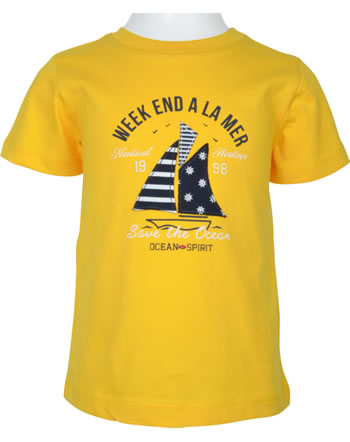 Weekend a la mer T-shirt manches courtes TROISMATS jaune B122.05