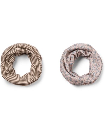 Wheat 2-Pack-Loops 'Arta' aus 100 % Merinowolle - Blue Flowers