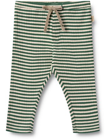 Wheat Baby-Hose 'Manfred' aus 100 % Bio-Baumwolle - Green Stripe