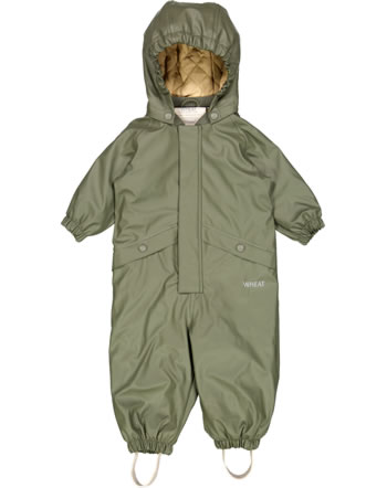 Wheat Baby Thermo rain suit overall with hood AIKO tea leaf