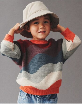 Wheat Jacquard-Pullover 'Knud' aus Bio-Baumwolle - Multi