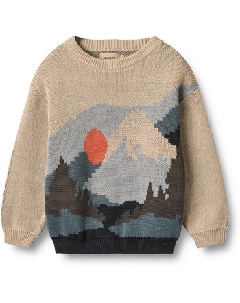 Wheat Jacquard-Pullover 'William' aus Bio-Baumwolle - Warm Sand 🌄