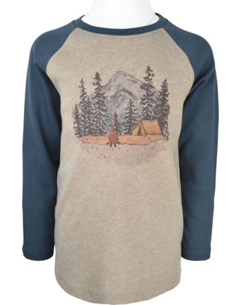 Wheat Boys t-shirt with print long sleeves FOREST LAKE grave melange