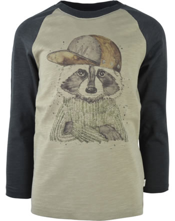 Wheat Boys t-shirt with print long sleeve RACOON beige stone