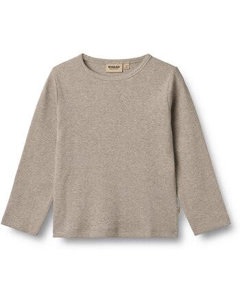Wheat Langarmshirt 'Milo' aus Bio-Baumwolle - Gravel Melange