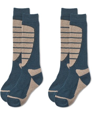 Wheat Ski-Socken/Kniestrümpfe im 2er-Set - Dark Petroleum