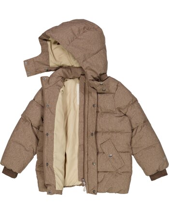 Wheat Steppjacke/Mantel für Jungen mit Kapuze GAEL - Soil Melange