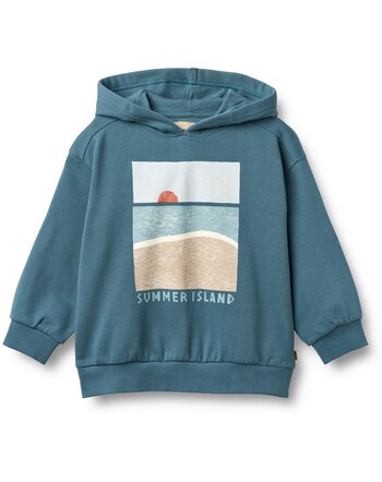 Wheat Sweatshirt/Hoodie 'Eliza' aus Bio-Baumwolle - Blue Teal