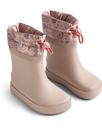 Wheat Thermo-Barfußgummistiefel 'Arden' aus Naturkautschuk mit Wollfutter - Golden Flowers 🌺✨
