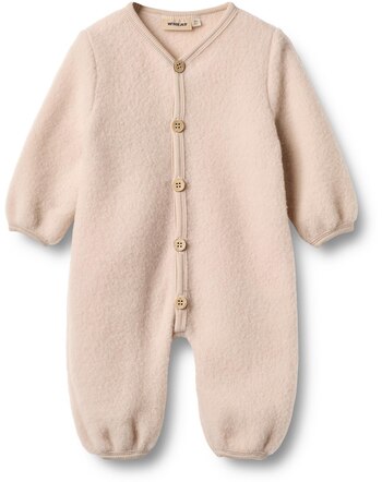 Wheat Wollfleece-Overall 'Levi' aus 100 % Merinowolle - Pale Lilac