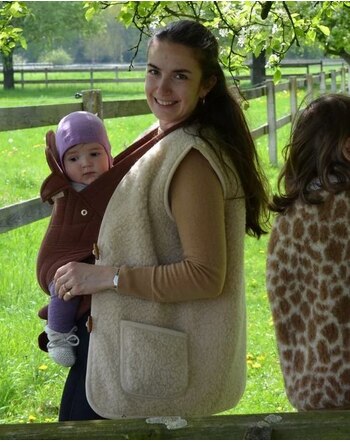 Wollbebi Woll-Weste 'Vintage' für Damen aus Merinowolle - Beige