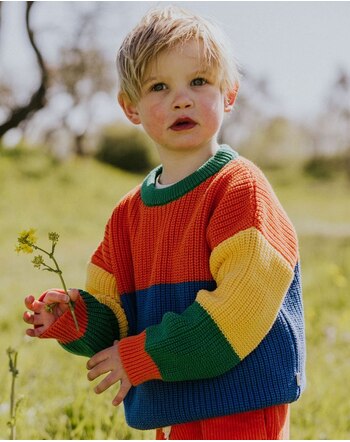 Yuki Kinder-Strickpullover 'Color Block' aus Bio-Baumwolle - Jump Street