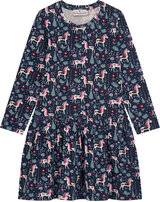 danamade-jersey-kleid-dalva-mit-einhorn-blumen-muster-navy