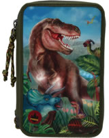 Dino Federmäppchen – Gefüllt Mit Stiften, Lineal, Spitzer & Mehr, Für Schule & Kindergarten, Aus Nylon