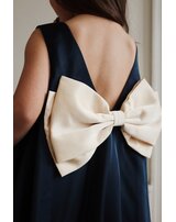konges-sljd-kleid-shena-mit-ballon-rock-und-schleifen-detail-navy-blazer