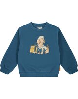 steiff-sweatshirt-baumwolle-dackel-motiv-strasssteinen-dark-denim