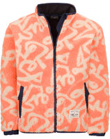 trollkids-fleecejacke-kids-lyngdal-mit-muster-vivid-orange-cashew