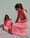 danamade-damen-kleid-djennie-for-mom-im-streifen-design-baumwolle-neon-pink